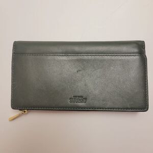 Kate Spade Green Leather Zip Continental Wallet